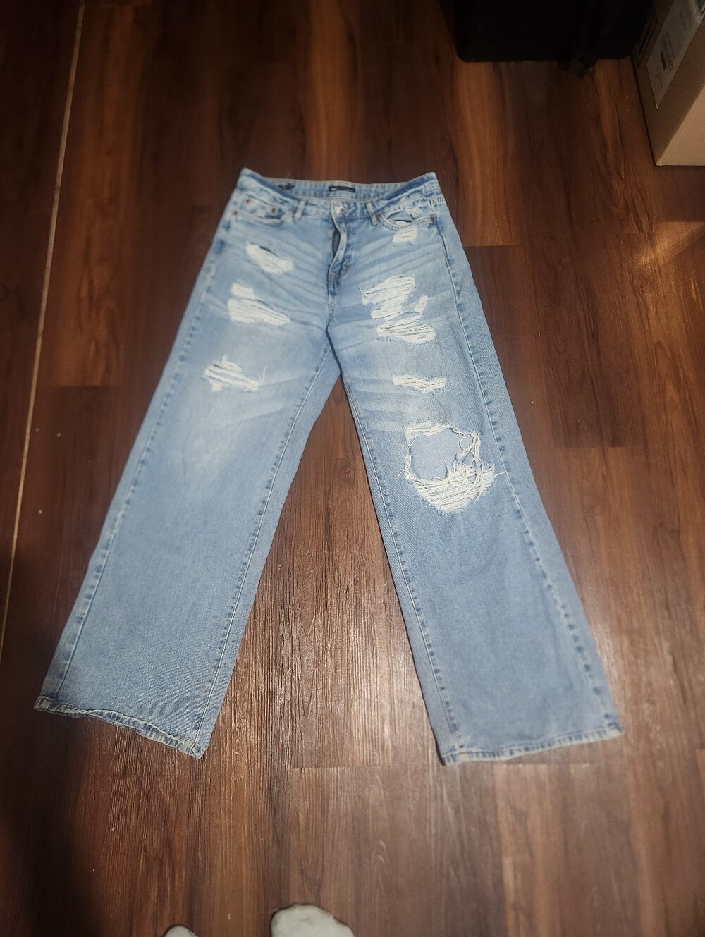 Bluenotes Light Blue Distressed Boyfriend Jeans
